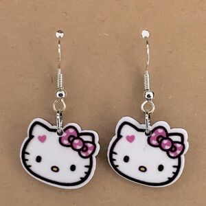 Hello Kitty Acrylic Dangle Earrings